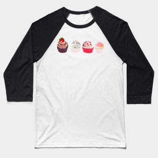 Cupcakes Baseball T-Shirt